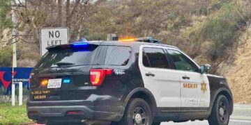 Una macchina della polizia di Los Angeles