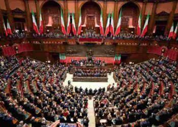 Una seduta comune del Parlamento italiano
