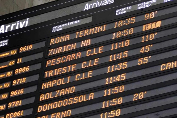 Sciopero dei treni