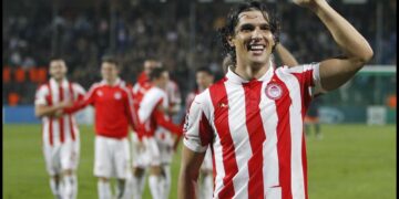 Il nuovo Direttore Tecnico della Juventus, Francois Modesto, in maglia Olympiakos nel suo passato da calciatore