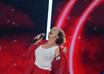Gianna Nannini durante il concerto della Festa di San Giovanni a Torino