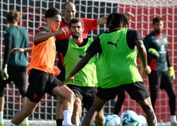 Samuele Ricci si allena con i nuovi compagni del Milan