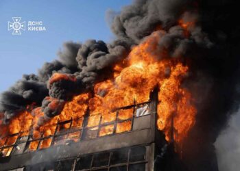 Un attacco russo su Kiev