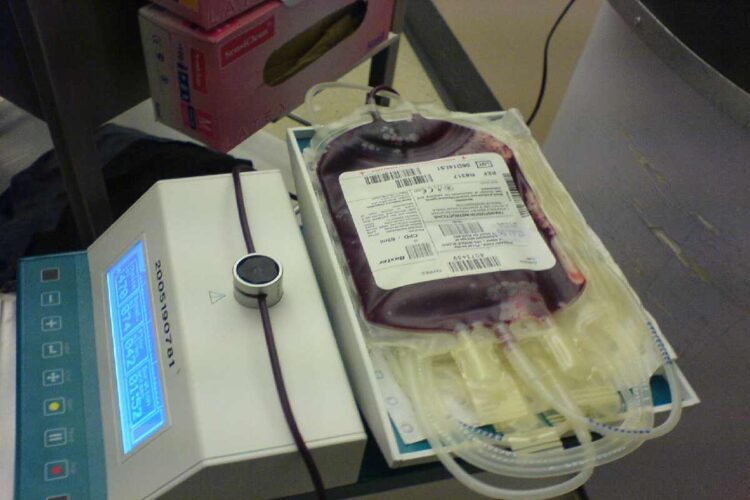 Una donazione di sangue