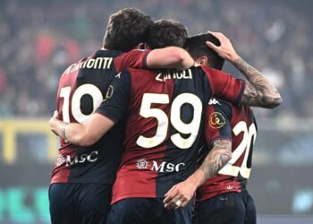 I giocatori del Genoa