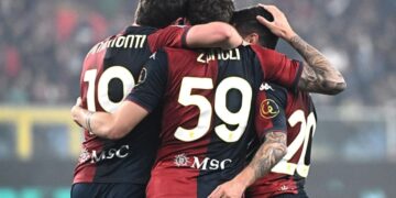 I giocatori del Genoa