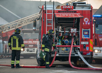 Vigili del fuoco in azione