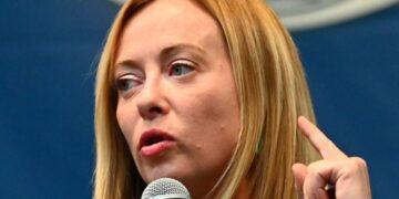 Un primo piano di Giorgia Meloni