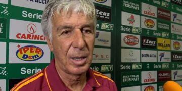 L'allenatore della Roma Gian Piero Gasperini