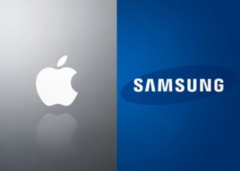 I loghi della Apple e di Samsung