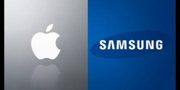 I loghi della Apple e di Samsung