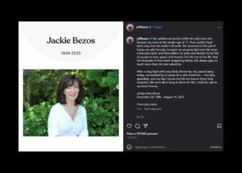 Il post in memoria di Jackie Bezos