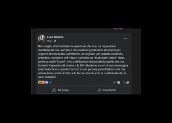 Il post pubblicato su Facebook dal professor Nivarra