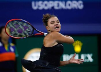 Jasmine Paolini durante il primo turno degli US Open