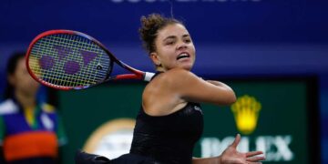 Jasmine Paolini durante il primo turno degli US Open