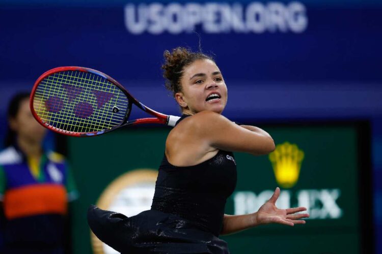 Jasmine Paolini durante il primo turno degli US Open