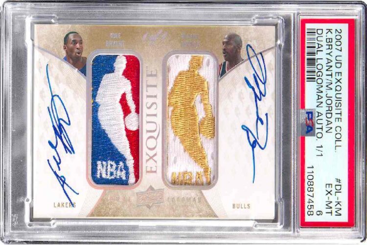 La carta autografata da Michael Jordan e Kobe Bryant