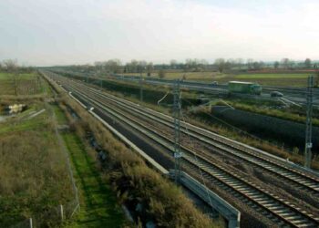 La linea dell'alta velocità Milano-Bologna