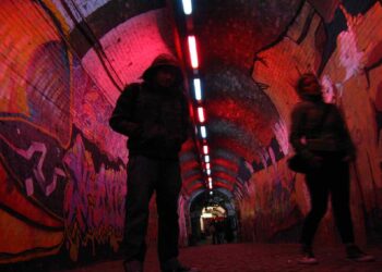 L'androne del Centro Sociale Forte Prenestino