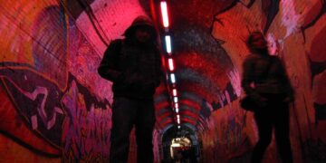 L'androne del Centro Sociale Forte Prenestino