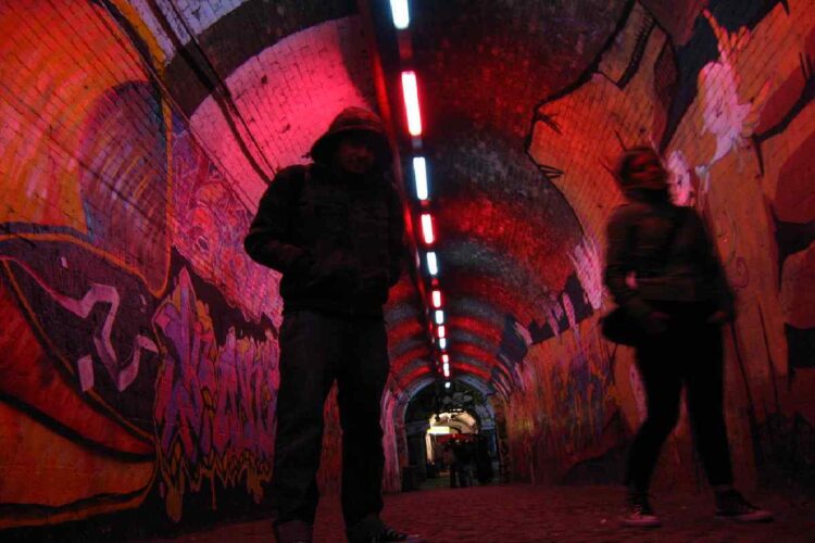 L'androne del Centro Sociale Forte Prenestino