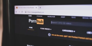 L'homepage di un sito porno