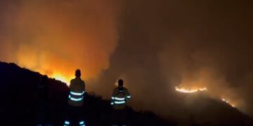 Uno degli incendi divampati in Spagna