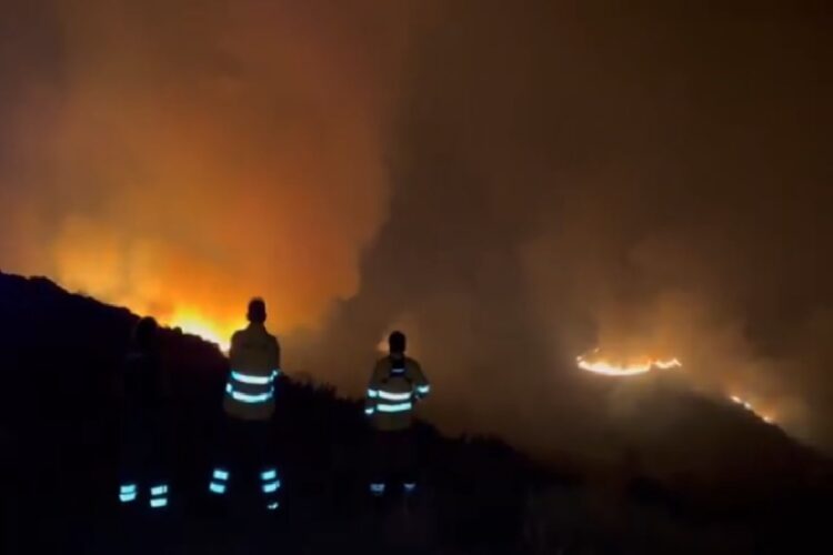 Uno degli incendi divampati in Spagna