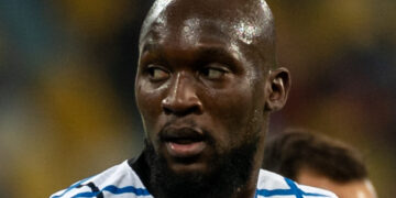 Un primo piano di Romelu Lukaku