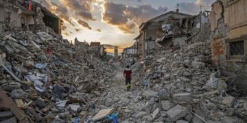 Macerie ad Amatrice dopo il terremoto del 24 agosto 2016
