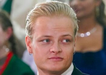 Un primo piano di Marius Borg Høiby