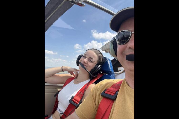 Massimiliano Monticone con la figlia Simona