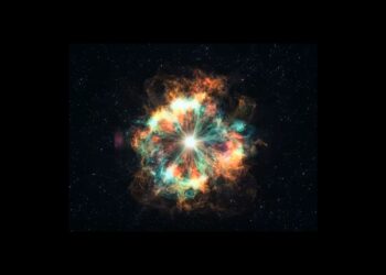 Rappresentazione di una supernova