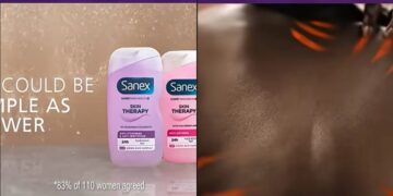 Screenshot dalla pubblicità di Sanex