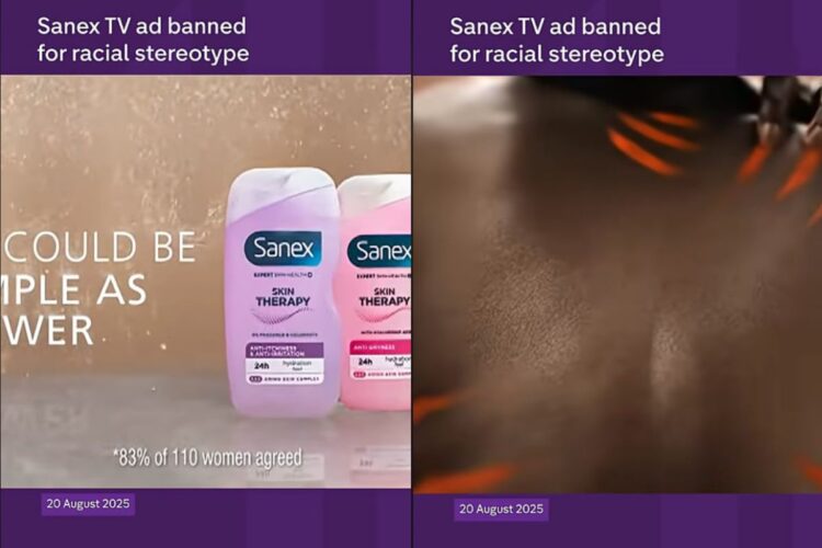 Screenshot dalla pubblicità di Sanex