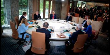 Trump con i leader mondiali