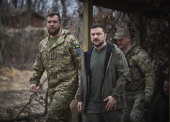 Ukrainian President Volodymyr Zelensky visits the Donetsk region@ANSA