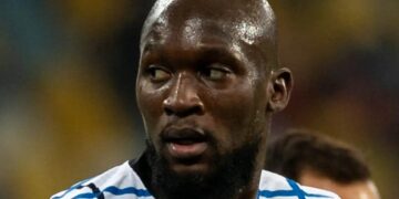 Un primo piano di Romelu Lukaku