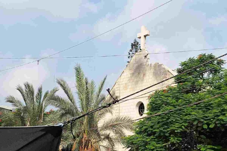 Una chiesa cattolica a Gaza