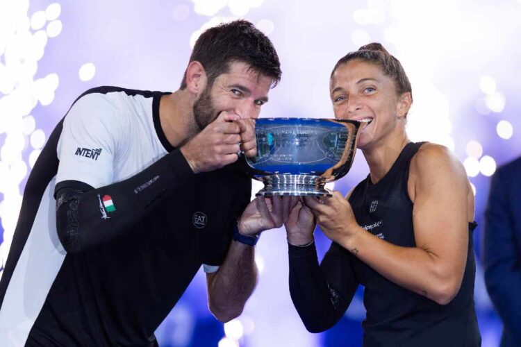 Vavassori ed Errani con la coppa degli US Open