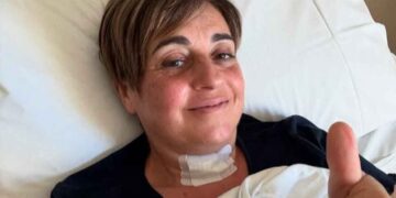 Benedetta Rossi in ospedale dopo essere stata operata alla tiroide