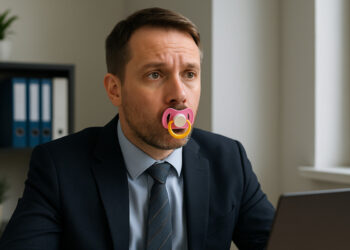 Sempre più quarantenni girano con un ciuccio in bocca come fosse un gadget wellness: i social lo amano, i dentisti parlano di danni irreversibili
