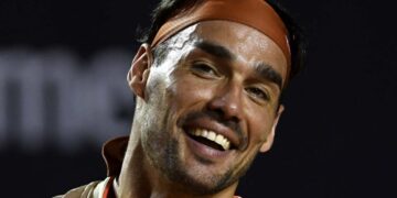 Un primo piano di Fabio Fognini
