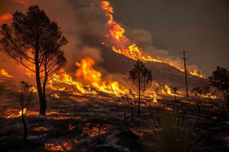 Un incendio boschivo in Francia
