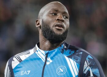 Un primo piano di Romelu Lukaku