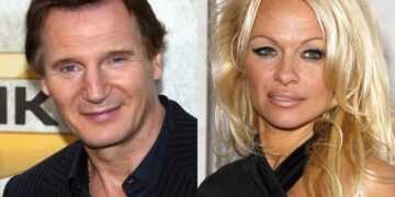 Liam Neeson e Pamela Anderson