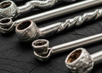 Delle pipe in alluminio per fumare crack