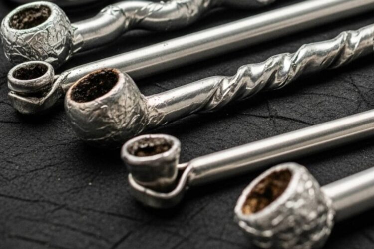 Delle pipe in alluminio per fumare crack