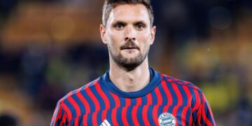 Un primo piano del portiere del Bayern Monaco Sven Ulreich