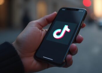 Una persona con in mano un telefono che sta usando TikTok